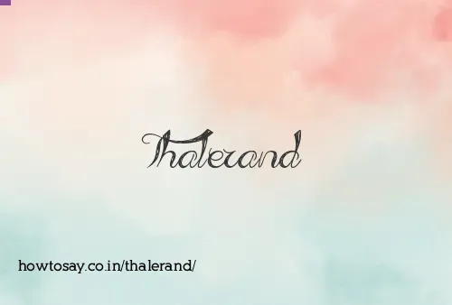 Thalerand