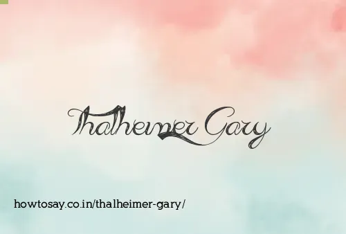 Thalheimer Gary