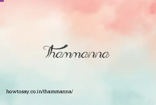 Thammanna
