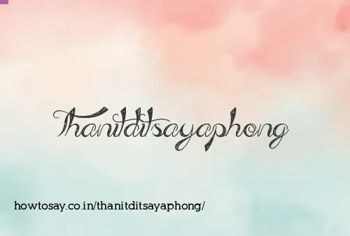 Thanitditsayaphong