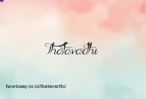 Thatavarthi