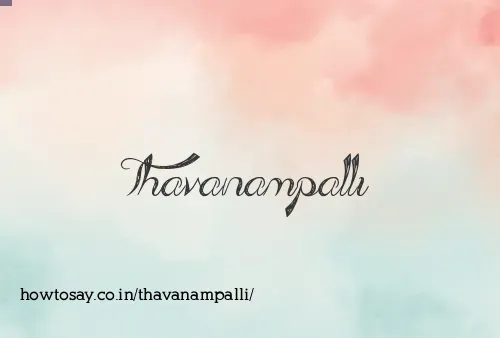 Thavanampalli