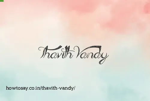 Thavith Vandy