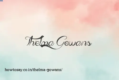 Thelma Gowans