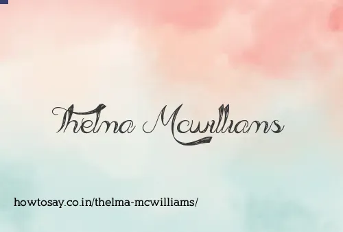 Thelma Mcwilliams