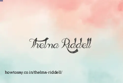 Thelma Riddell