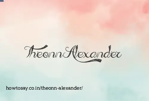 Theonn Alexander