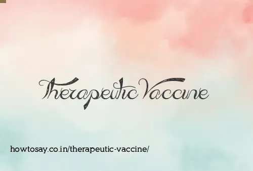 Therapeutic Vaccine