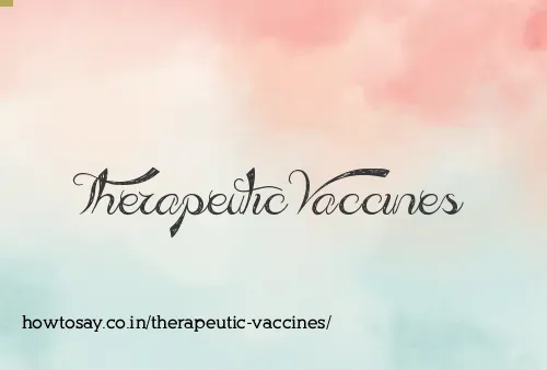 Therapeutic Vaccines