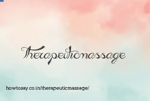 Therapeuticmassage