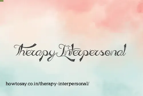 Therapy Interpersonal