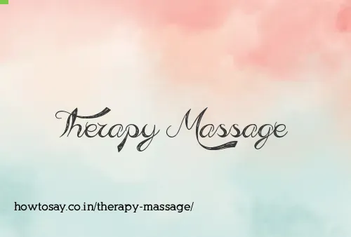 Therapy Massage