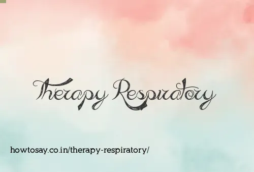 Therapy Respiratory