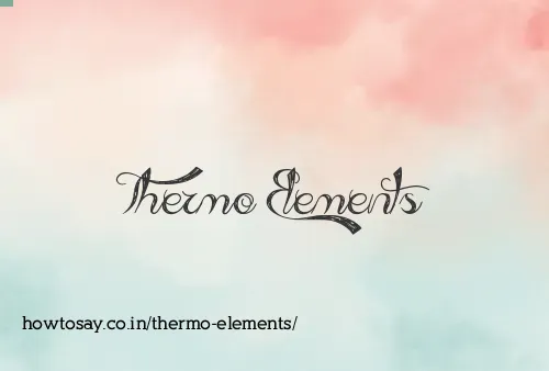 Thermo Elements