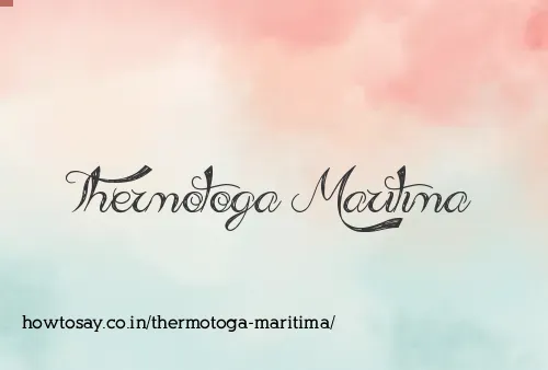 Thermotoga Maritima