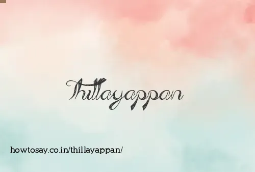 Thillayappan