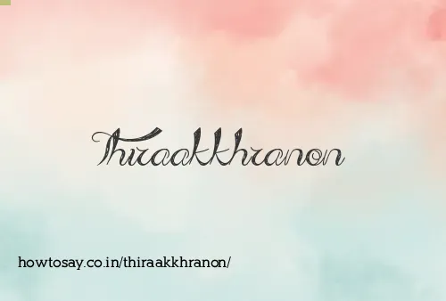 Thiraakkhranon