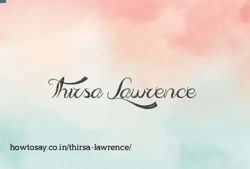 Thirsa Lawrence