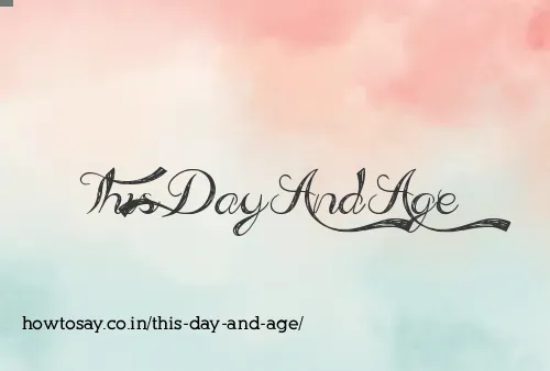 This Day And Age