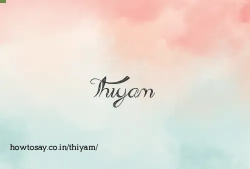 Thiyam