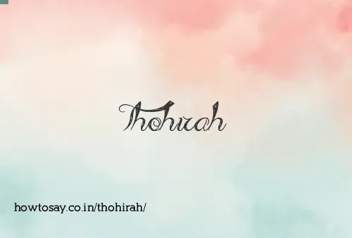 Thohirah