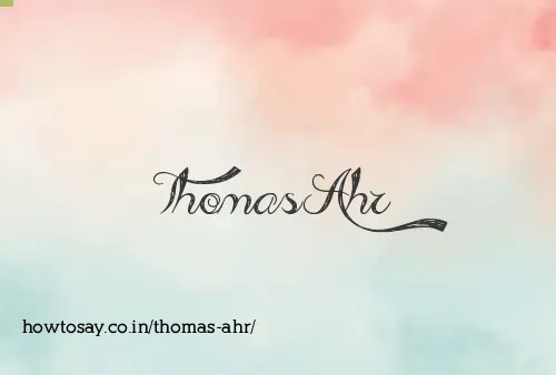 Thomas Ahr
