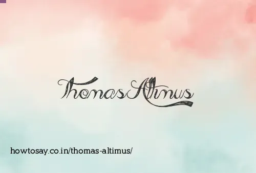 Thomas Altimus