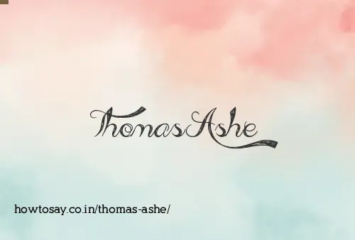 Thomas Ashe