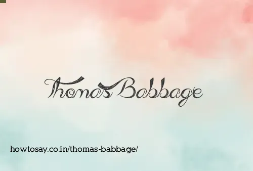 Thomas Babbage