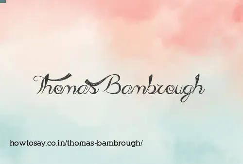 Thomas Bambrough