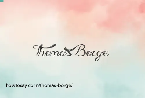 Thomas Borge