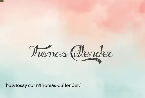 Thomas Cullender
