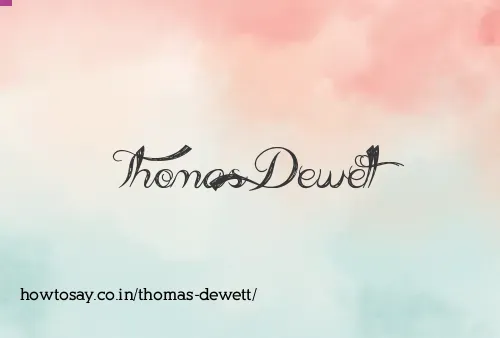 Thomas Dewett
