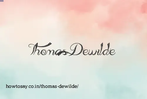 Thomas Dewilde