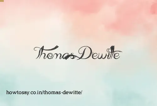 Thomas Dewitte