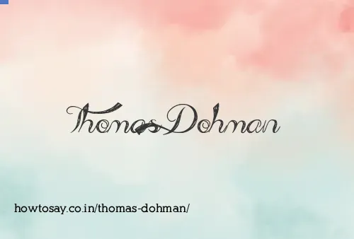 Thomas Dohman