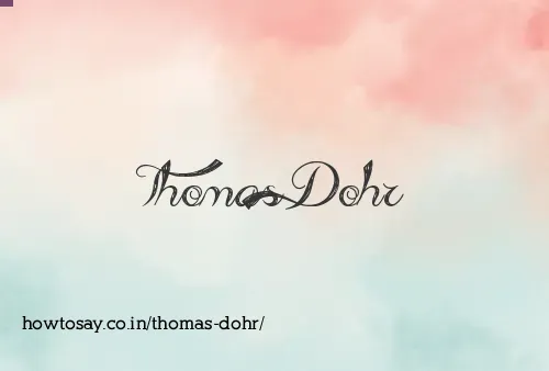 Thomas Dohr