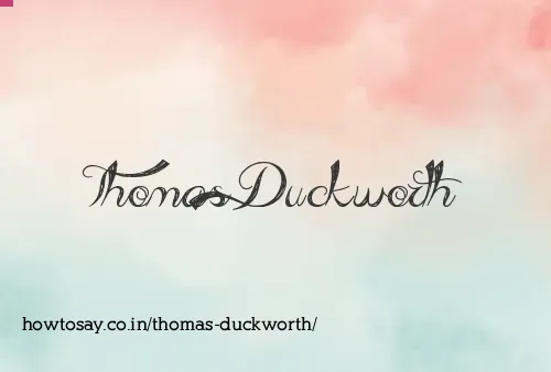 Thomas Duckworth