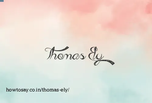 Thomas Ely