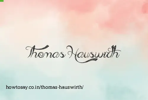 Thomas Hauswirth