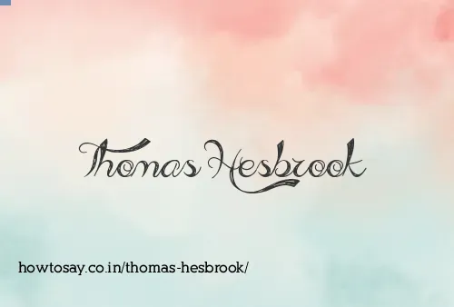 Thomas Hesbrook