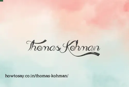 Thomas Kohman