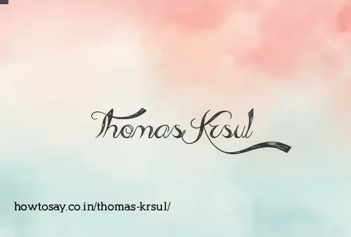 Thomas Krsul