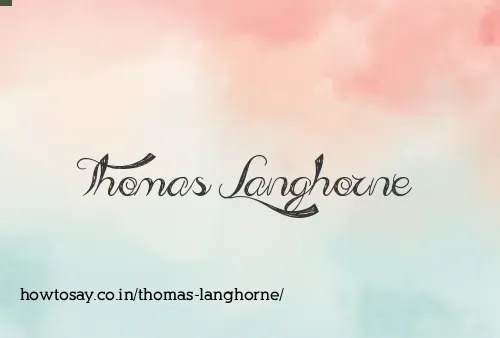 Thomas Langhorne