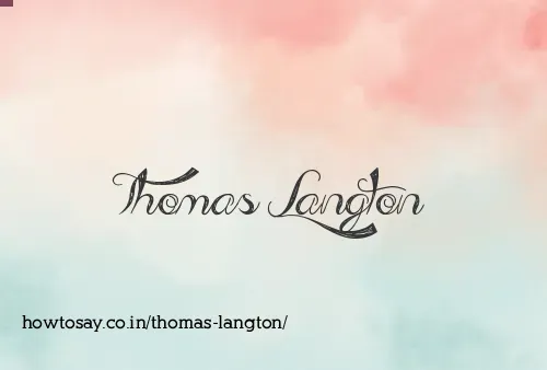 Thomas Langton