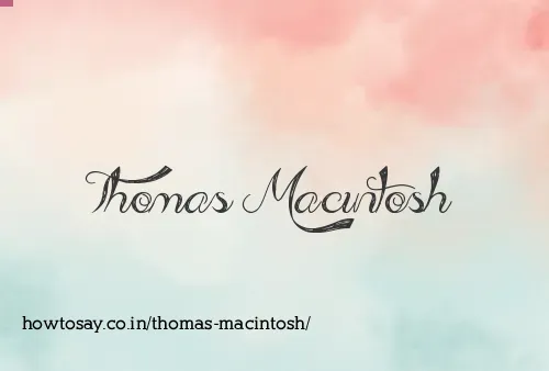 Thomas Macintosh