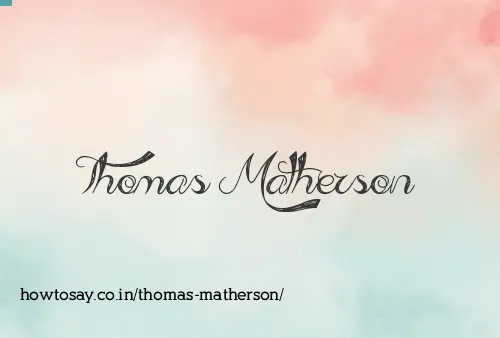 Thomas Matherson
