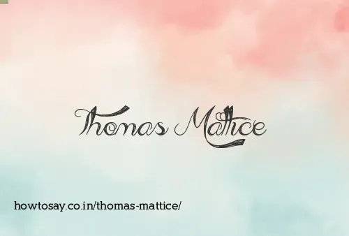 Thomas Mattice