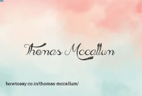 Thomas Mccallum