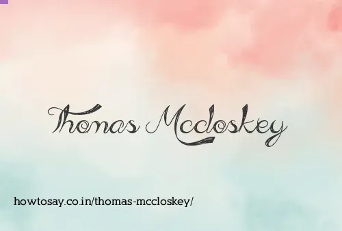 Thomas Mccloskey